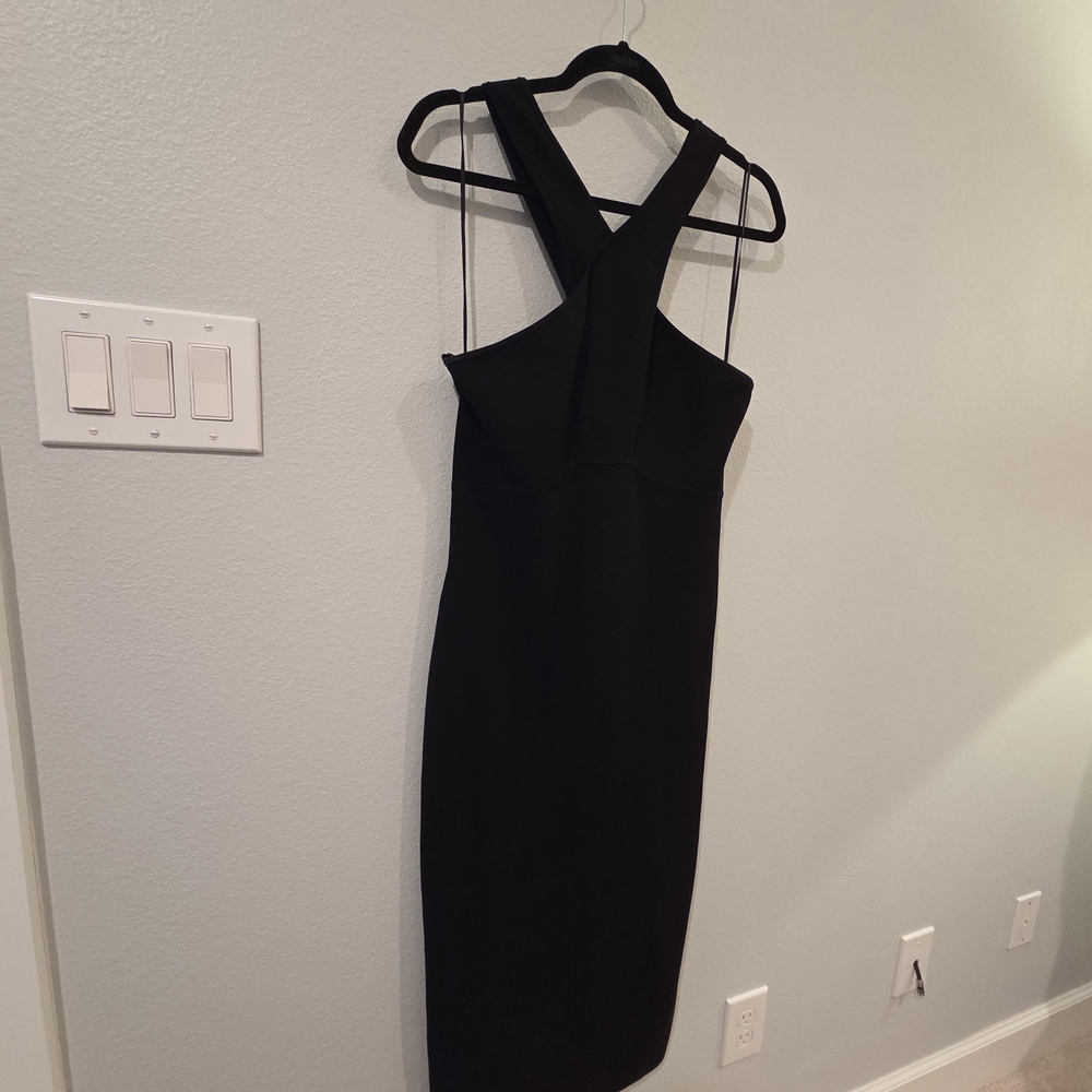 Polo by Ralph Lauren Shoulder Baring Black Dress XL